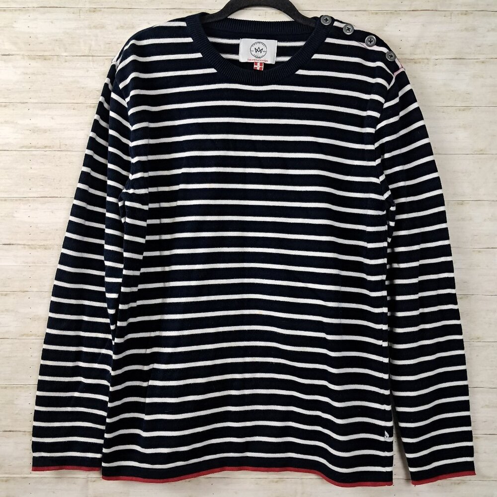 Kronstadt Denmark Oscar Striped Pullover Sweater Large